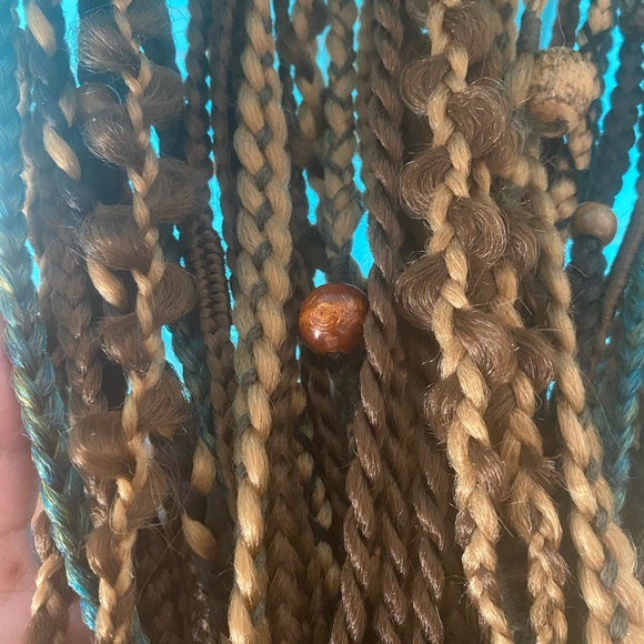 Braids dreadlocks handmade Perfect for Festivals! Brunette Blue Hair Accessorie - Picture 6 of 9
